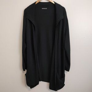 Esperanza Black Drapey Cardigan with Pockets 3X
